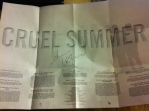Signed "Cruel Summer" CD