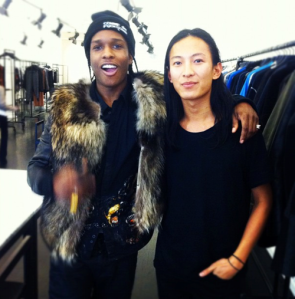 A$AP Rocky with designer Alexander Wang